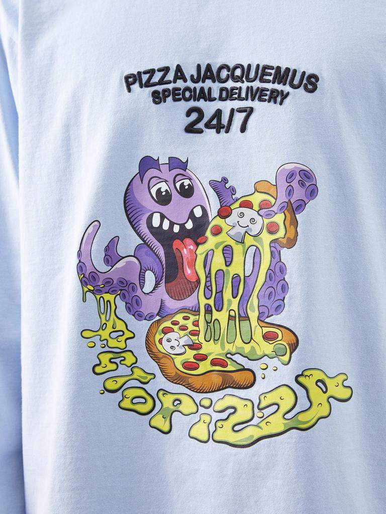 Octopizza cotton-jersey long-sleeved T-shirt商品第3张图片规格展示