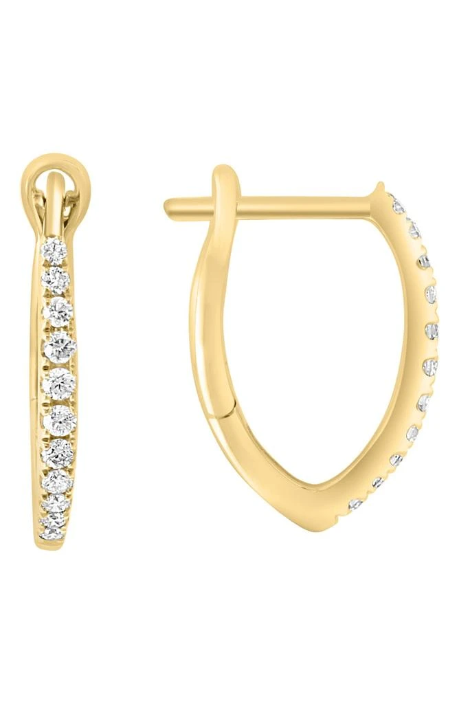 商品Effy|Diamond Huggie Hoop Earrings,价格¥3674,第1张图片