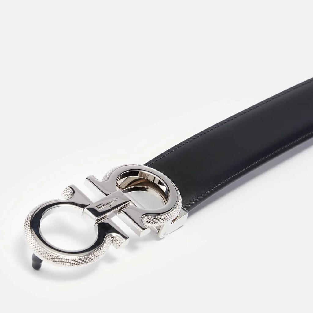 商品Salvatore Ferragamo|Salvatore Ferragamo Men's Reversible And Adjustable Gancini Belt - Black/Hickory Brown,价格¥3495,第4张图片详细描述