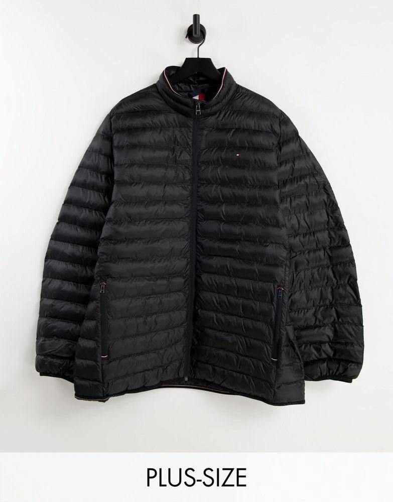 商品Tommy Hilfiger|Tommy Hilfiger Big & Tall packable round jacket in black - BLACK,价格¥1018,第1张图片