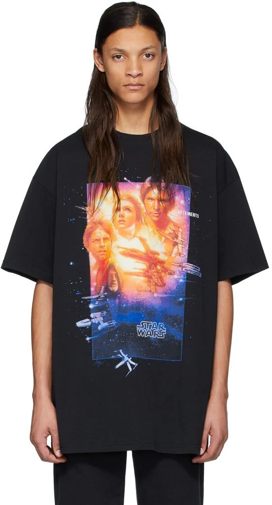 商品Vetements|Black STAR WARS Edition Movie Poster T-Shirt,价格¥2079,第1张图片