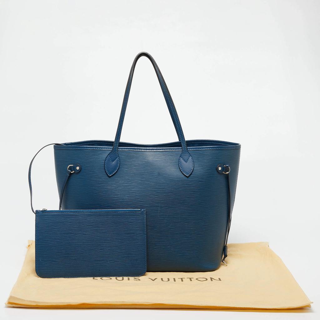 Louis Vuitton Blue Epi Leather Neverfull MM Bag商品第10张图片规格展示