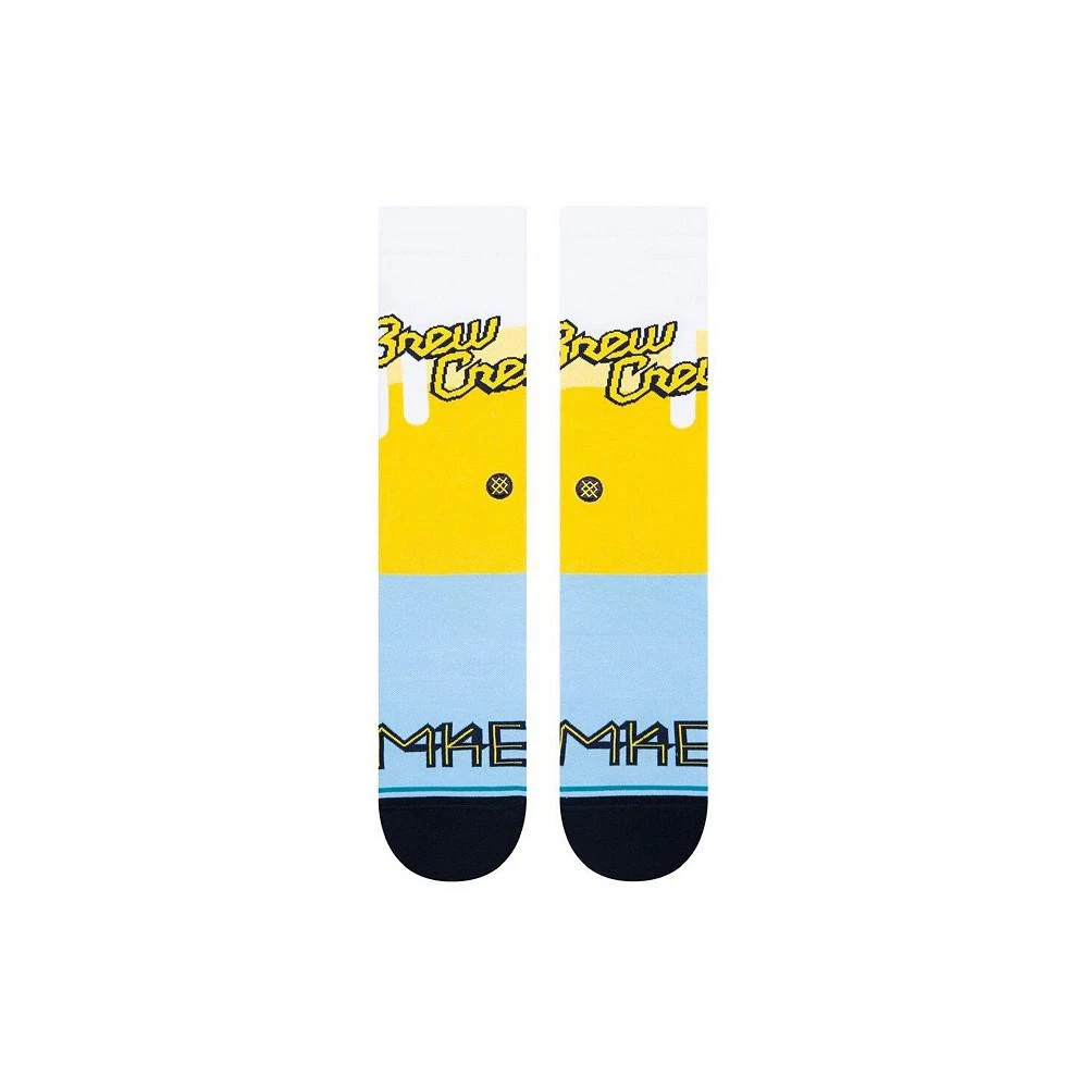 商品Stance|Men's White Milwaukee Brewers City Connect Crew Socks,价格¥151,第3张图片详细描述