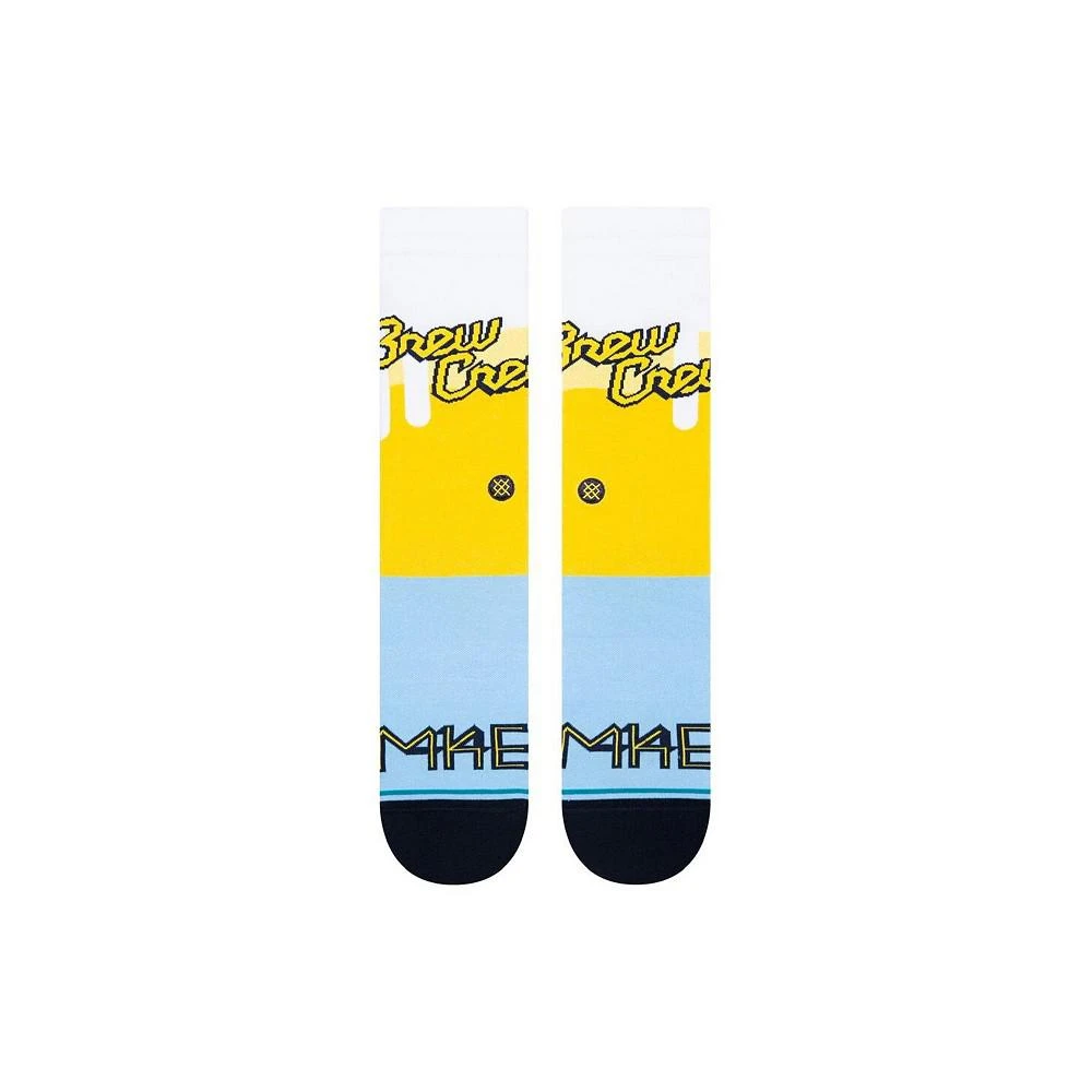 商品Stance|Men's White Milwaukee Brewers City Connect Crew Socks,价格¥150,第3张图片详细描述