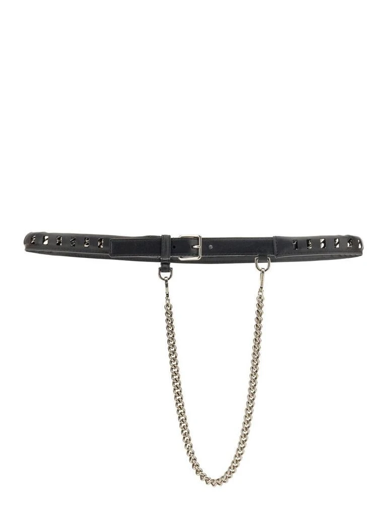商品Alexander McQueen|ALEXANDER MCQUEEN BELT WITH PENDANT CHAIN,价格¥4575,第1张图片
