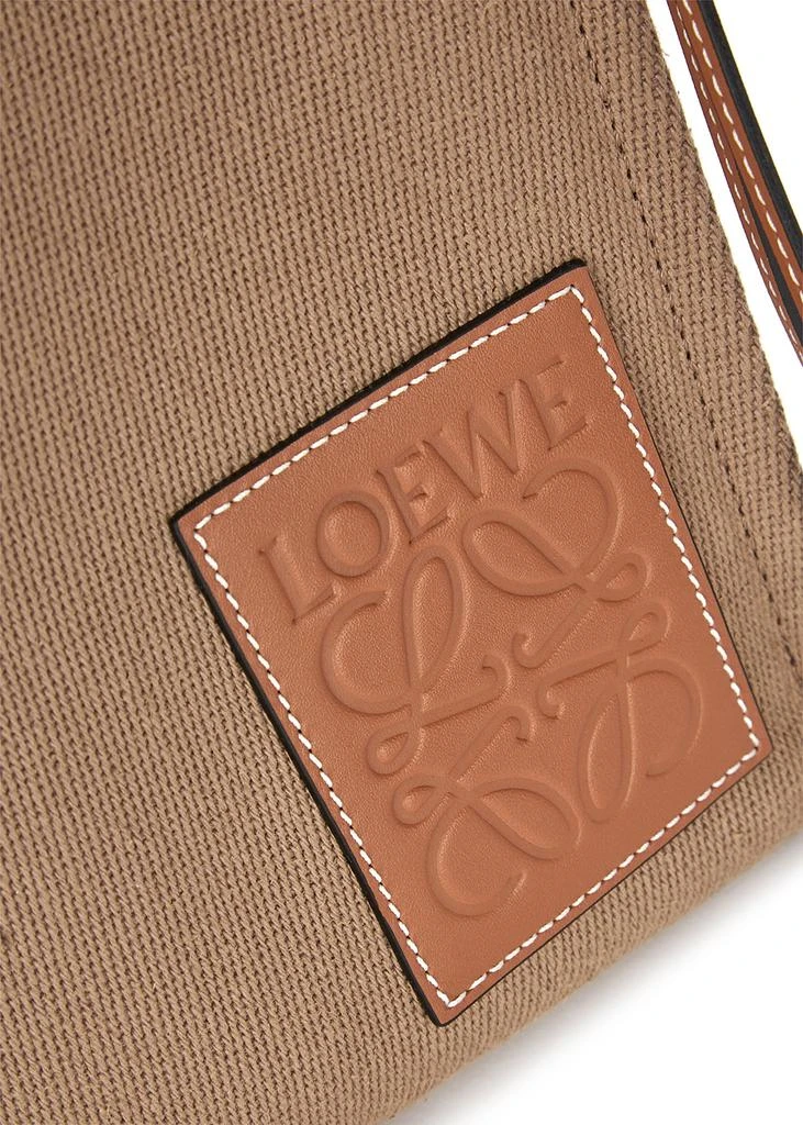 商品Loewe|Cushion small brown canvas tote,价格¥8757,第3张图片详细描述