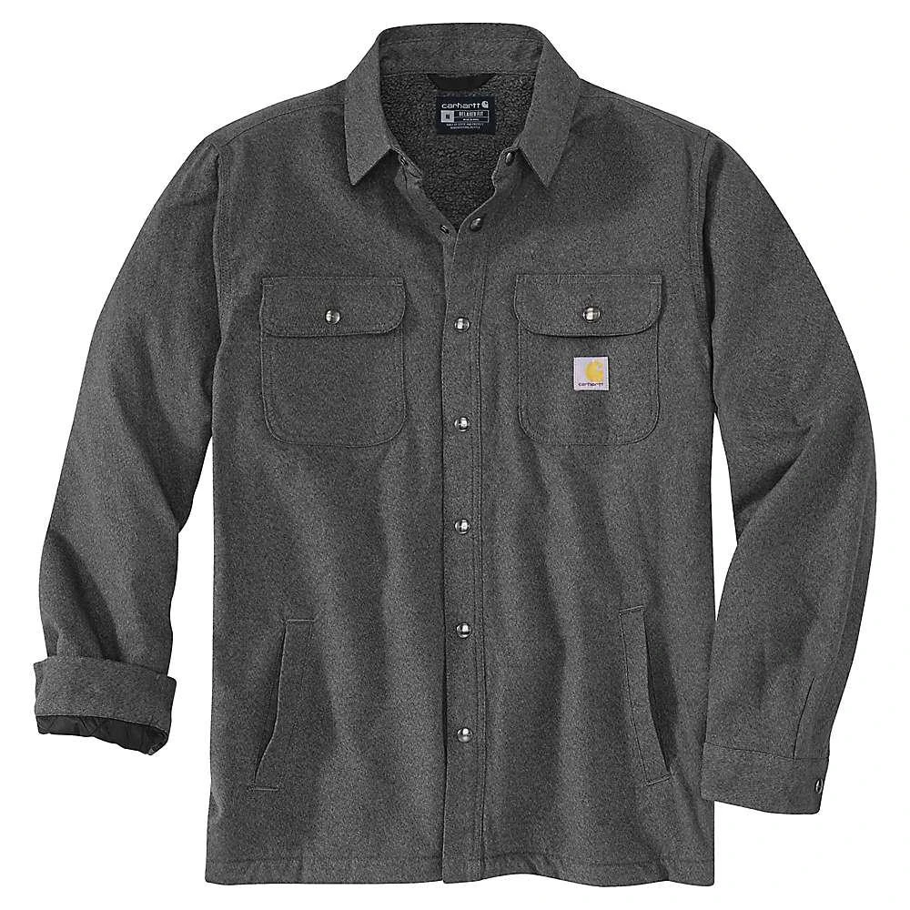 商品Carhartt|Carhartt Men's Relaxed Fit Flannel Sherpa-Lined Shirt Jac,价格¥742,第3张图片详细��描述