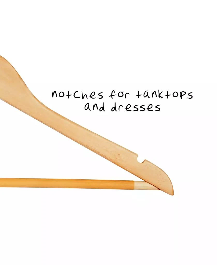 商品Honey Can Do|Hangers, 24 Piece Set Wood Non Slip,价格¥332,第5张图片详细描述