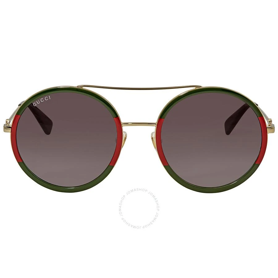 商品Gucci|Green Gradient Round Ladies Sunglasses GG0061S 003 56,价格¥2076,第1张图片