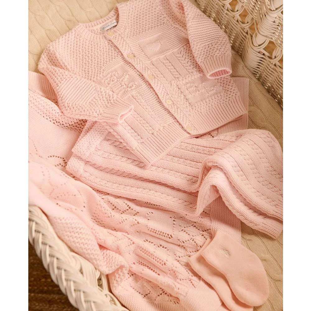 商品Ralph Lauren|Baby Boys or Girls Pointelle Knit Cotton Blanket,价格¥667,第3张图片详细描述