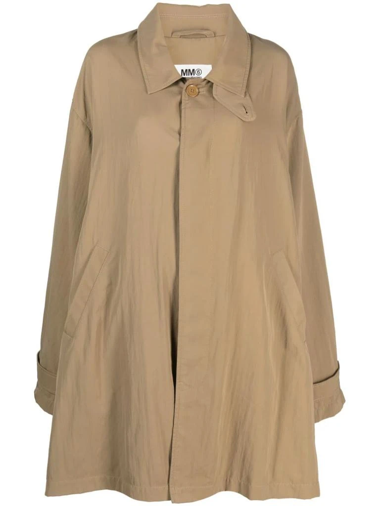 商品MM6|MM6 WOMEN SINGLE BREASTED TRENCH COAT,价格¥3397,第5张图片详细描述