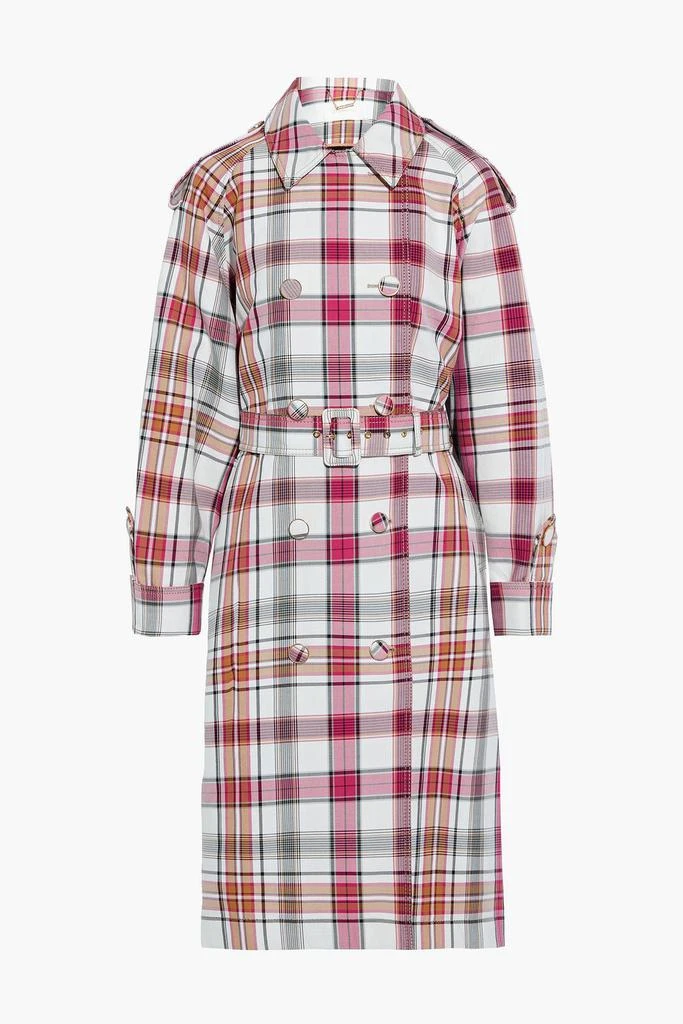 商品Zimmermann|Ladybeetle checked cotton-blend gabardine trench coat,价格¥3018,第3张图片详细描述