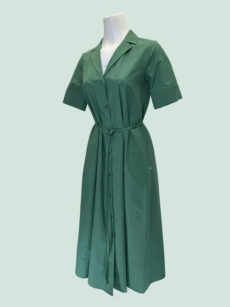 商品Ottod'Ame|Poplin Midi Chemisier Dress In Foglia,价格¥1010,第1张图片详细描述