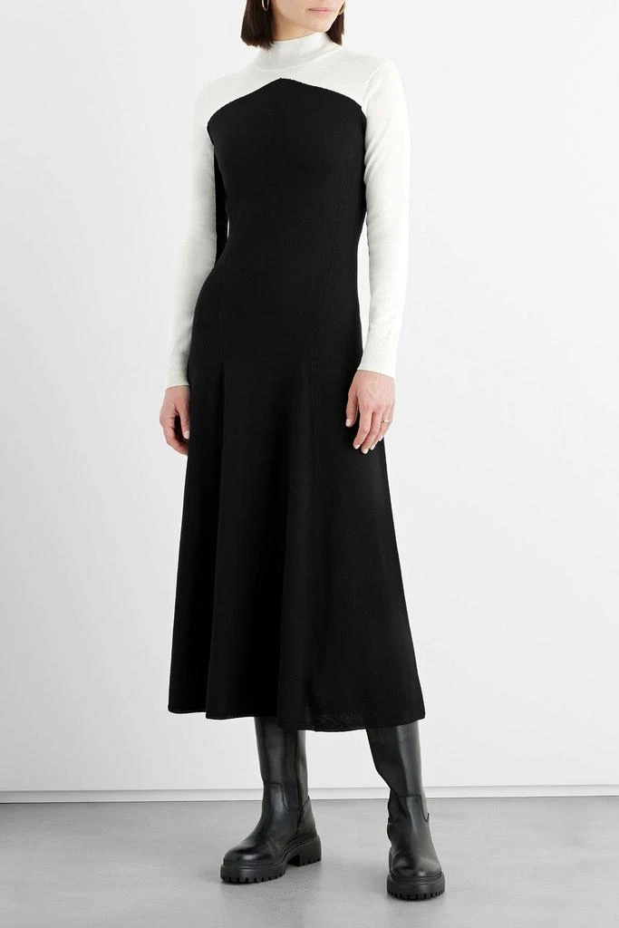 商品IRIS & INK|Willow two-tone merino wool midi dress,价格¥736,第2张图片详细描述