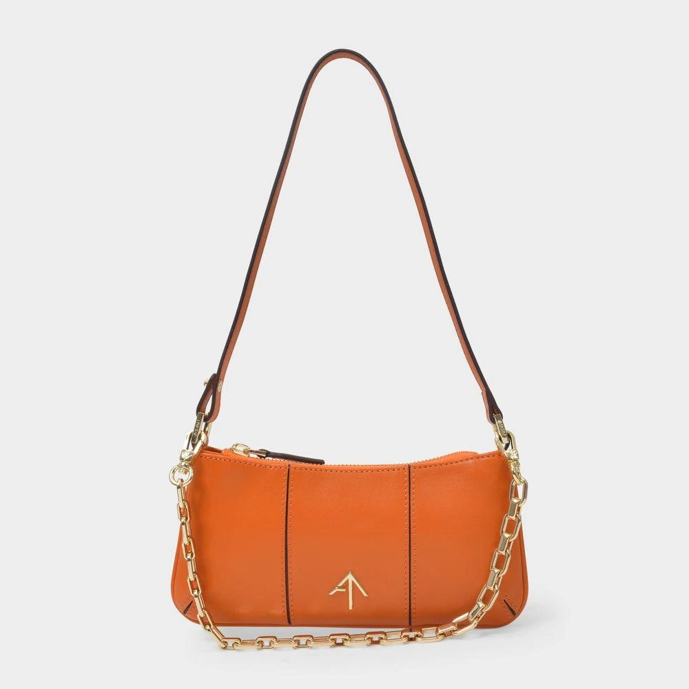 商品Manu Atelier|Mini Pita Bag in Orange Leather,价格¥2733,第1张图片