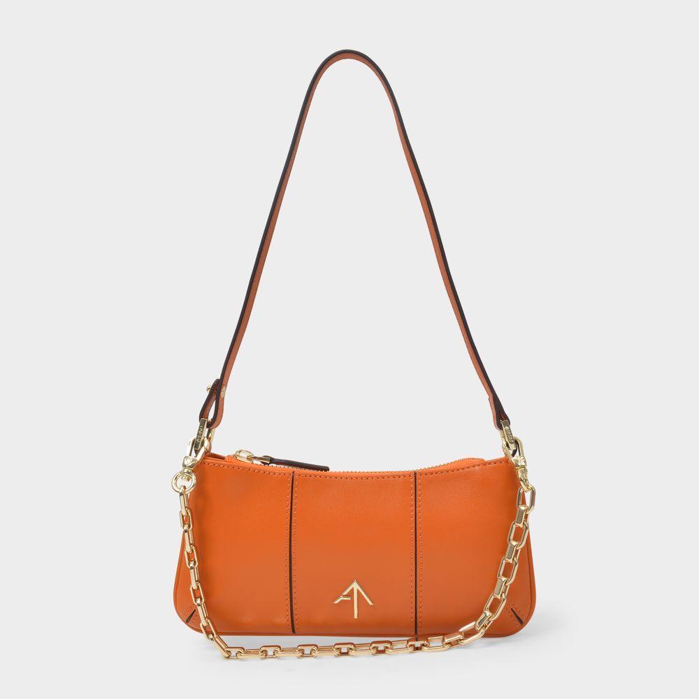 商品Manu Atelier|Mini Pita Bag in Orange Leather,价格¥2704,第1张图片