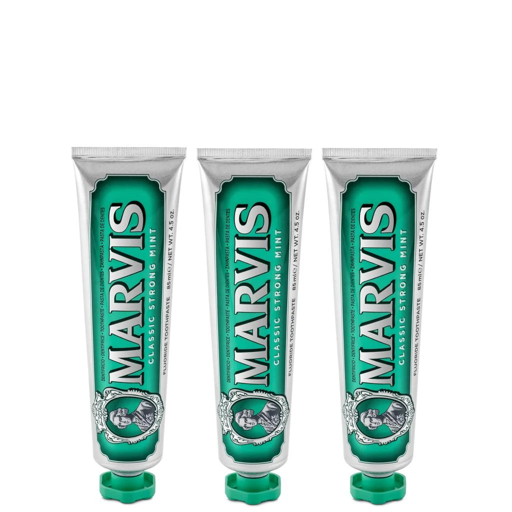 商品Marvis|Marvis Classic Strong Mint Toothpaste Bundle (3x85ml),价格¥190,第1张图片