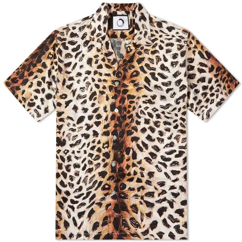 商品Endless Joy|Endless Joy Short Sleeve Satin Silk Leopard Print Shirt,价格¥4562,第1张图片