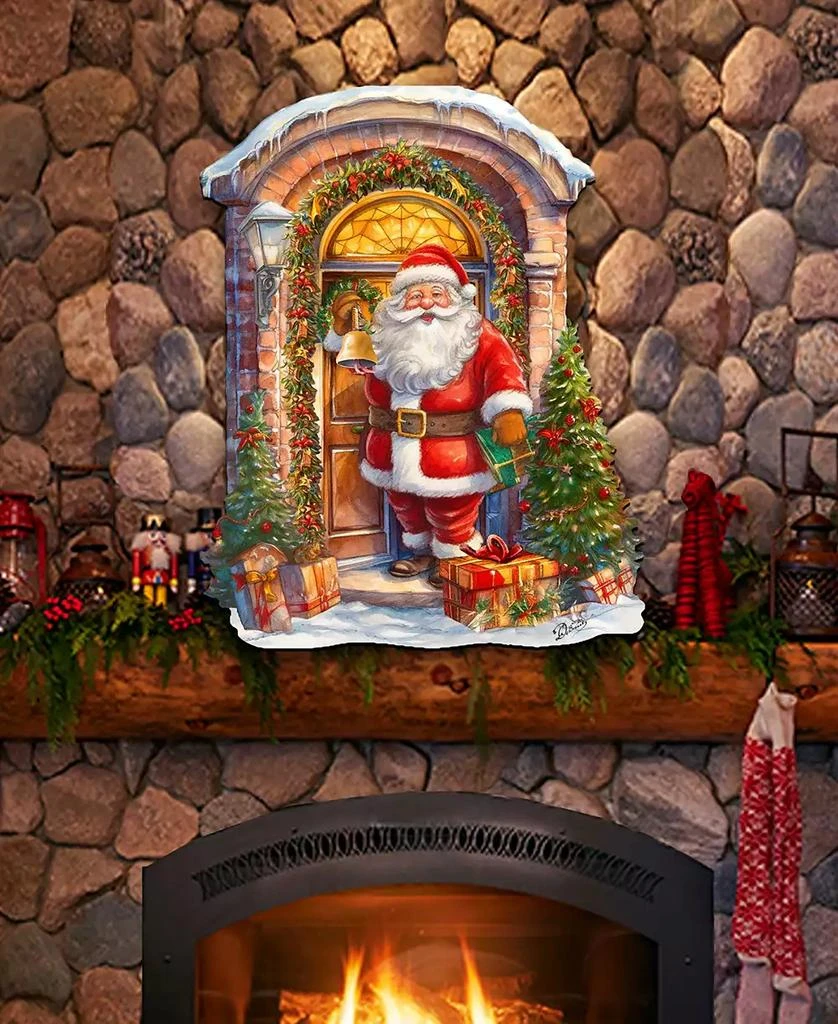 Knocking the Christmas Wooden Wall Decor Door Decor G. DeBrekht 商品