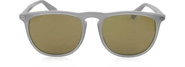 商品Gucci|Gucci GG0120S 005 Gray Acetate Rounded Square Men's Sunglasses,价格¥1846,第1张图片