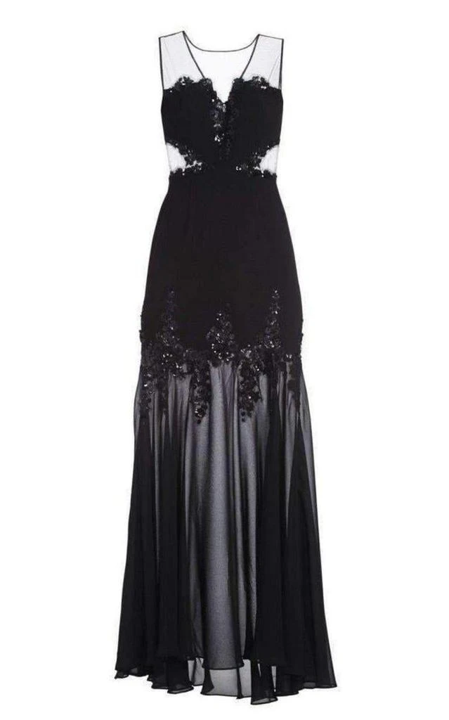 商品BCBG|Juliane Mesh Yoke Gown,价格¥2772,第1张图片