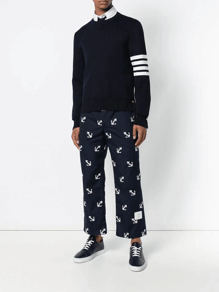 商品Thom Browne|THOM BROWNE 4-Bar Milano Stitch Pullover,价格¥7044,第2张图片详细描述