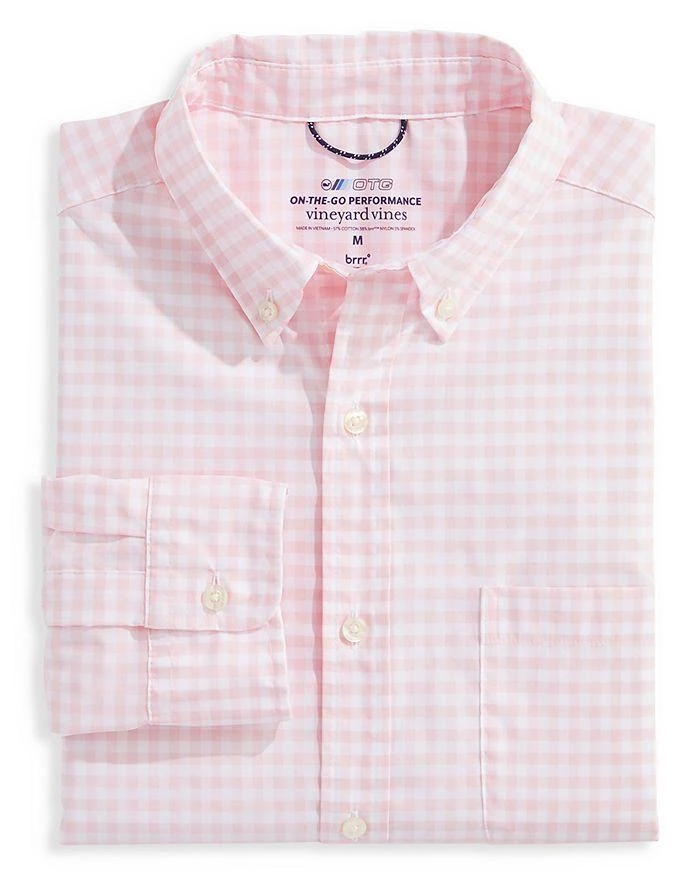 商品Vineyard Vines|Gingham On-The-Go brrr° Classic Fit Shirt,价格¥467,第3张图片详细描述