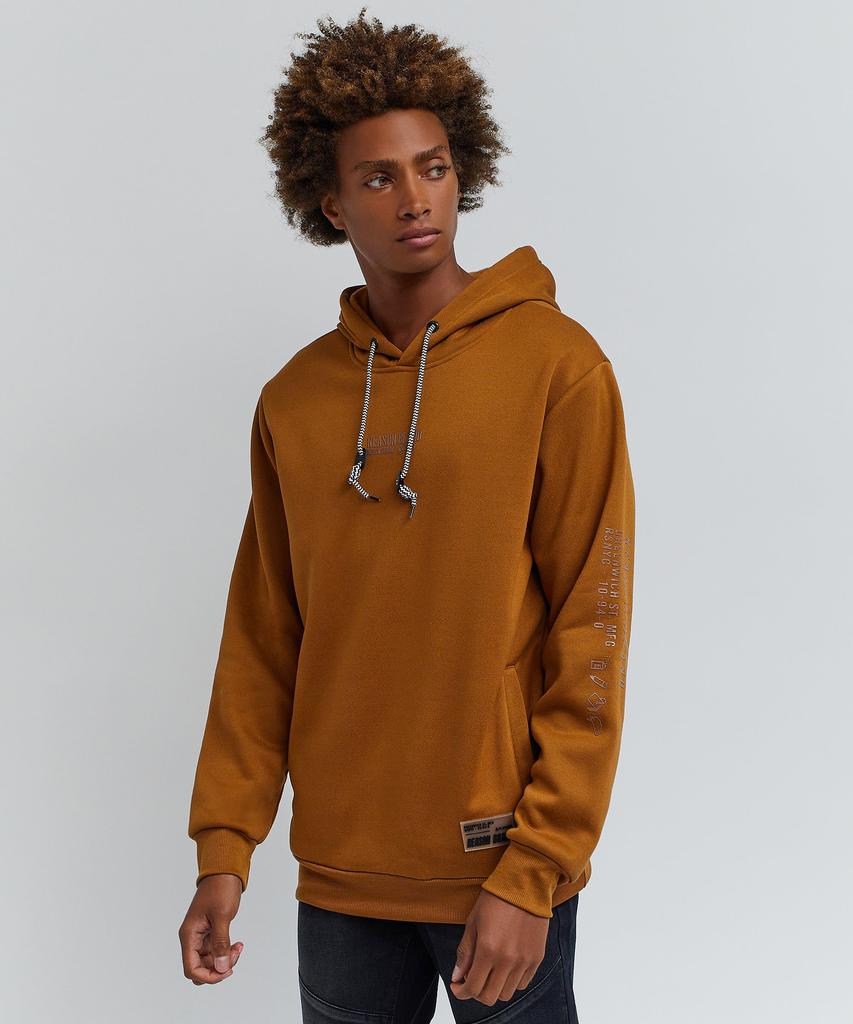 Basic Sterling Logo Sleeve Print Hoodie - Copper商品第6张图片规格展示