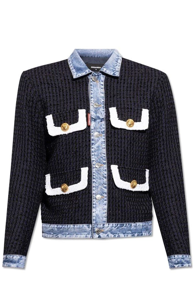 商品DSQUARED2|Dsquared2 Dan Bouclè Button-Up Denim Jacket,价格¥9633,第1张图片