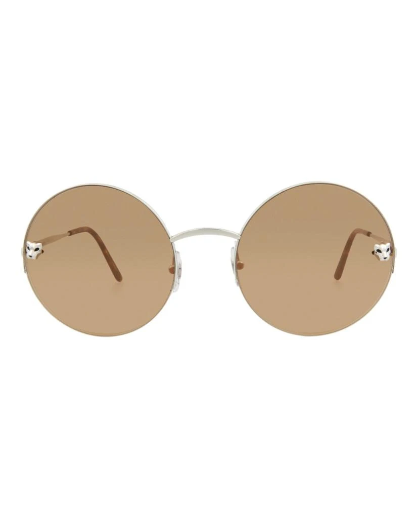 商品Cartier|Round/Oval-Frame Metal Sunglasses,价格¥1914,第1张图片