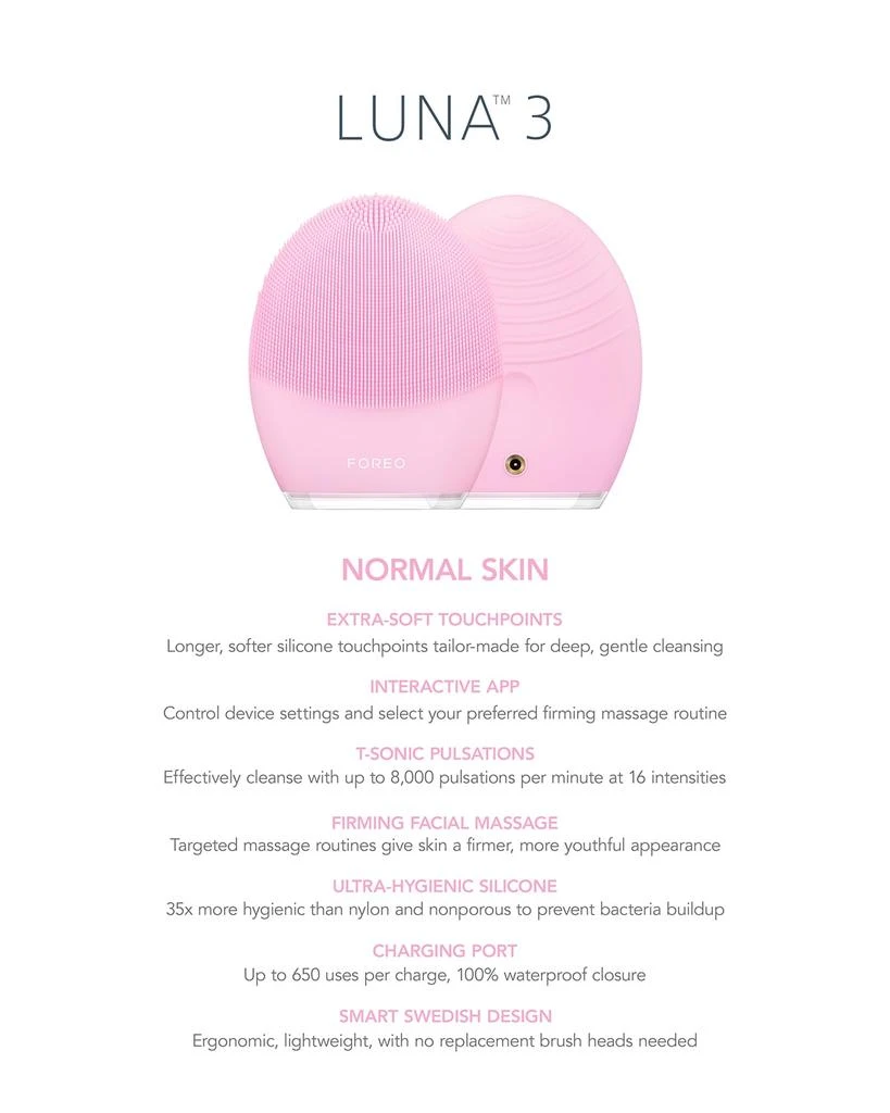 商品Foreo|Luna 3 for Normal Skin,价格¥1710,第5张图片详细描述