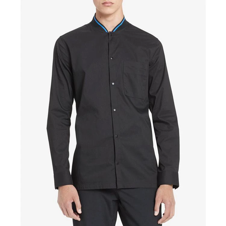 商品Calvin Klein|Men's Ribbed Collar Shirt,价格¥141,第1张图片