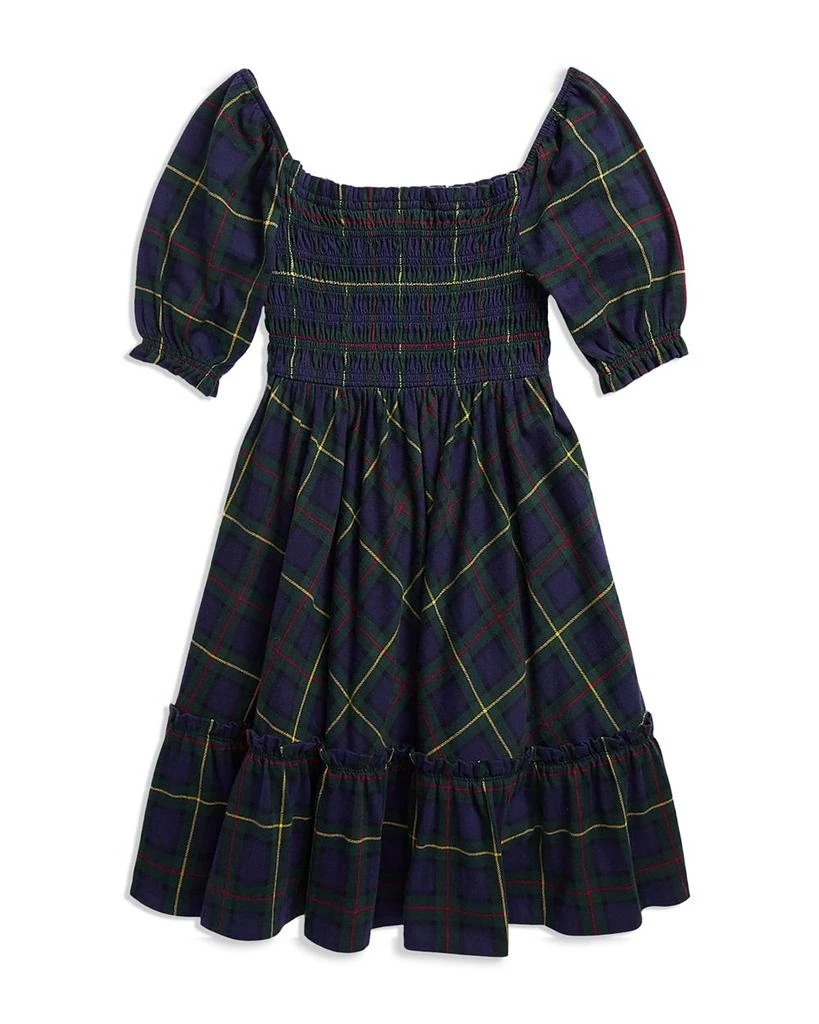 Girls' Plaid Smocked Cotton Jersey Dress - Little Kid, Big Kid 商品