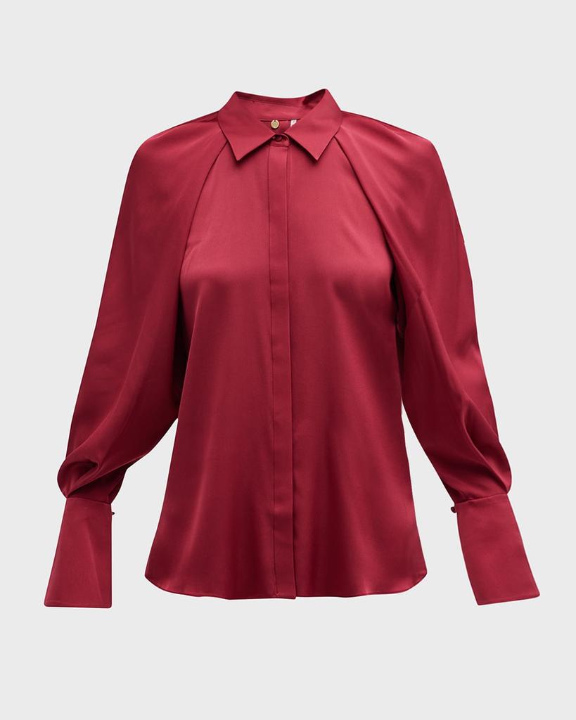 Chelsie Draped Raglan-Sleeve Blouse商品第2张图片规格展示