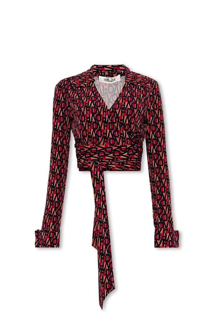 商品Diane von Furstenberg|Diane von Furstenberg All-Over Patterned V-Neck Top,价格¥1752,第1张图片