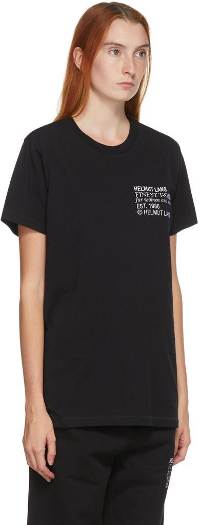 商品Helmut Lang|Black Embroidered Logo Standard T-Shirt,价格¥1439,第4张图片详细描述