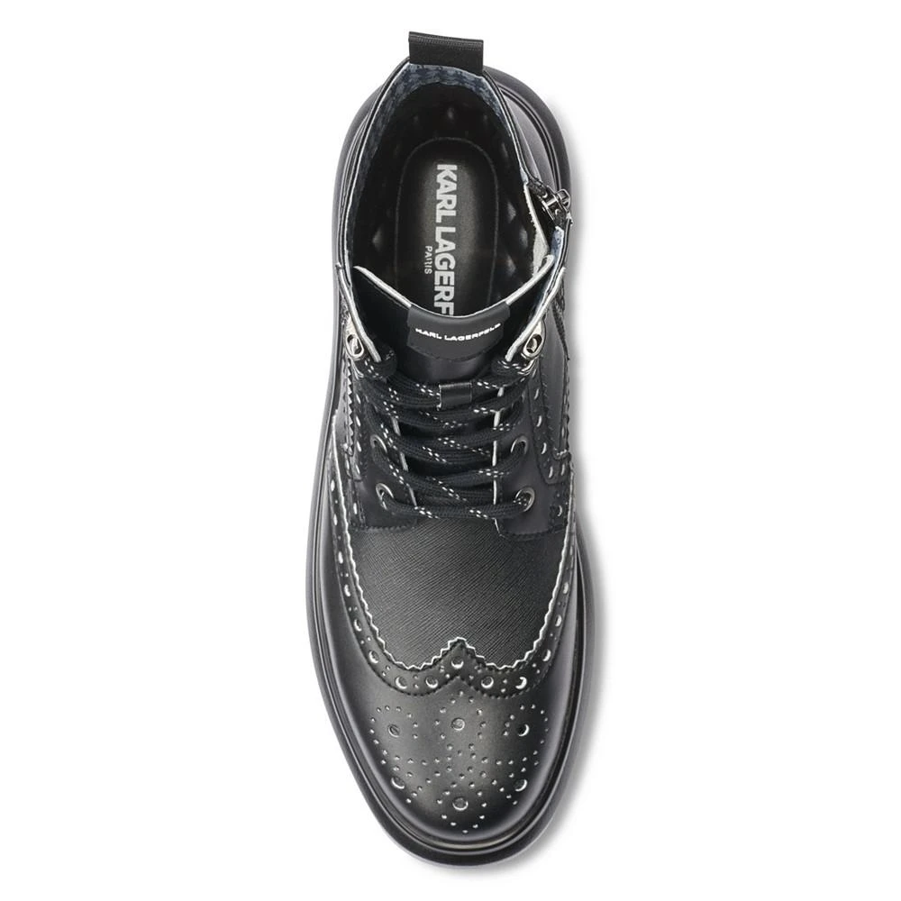 商品Karl Lagerfeld Paris|Karl Lagerfeld Men's Side Zip Wingtip Boot,价格¥1859,第4张图片详细描述