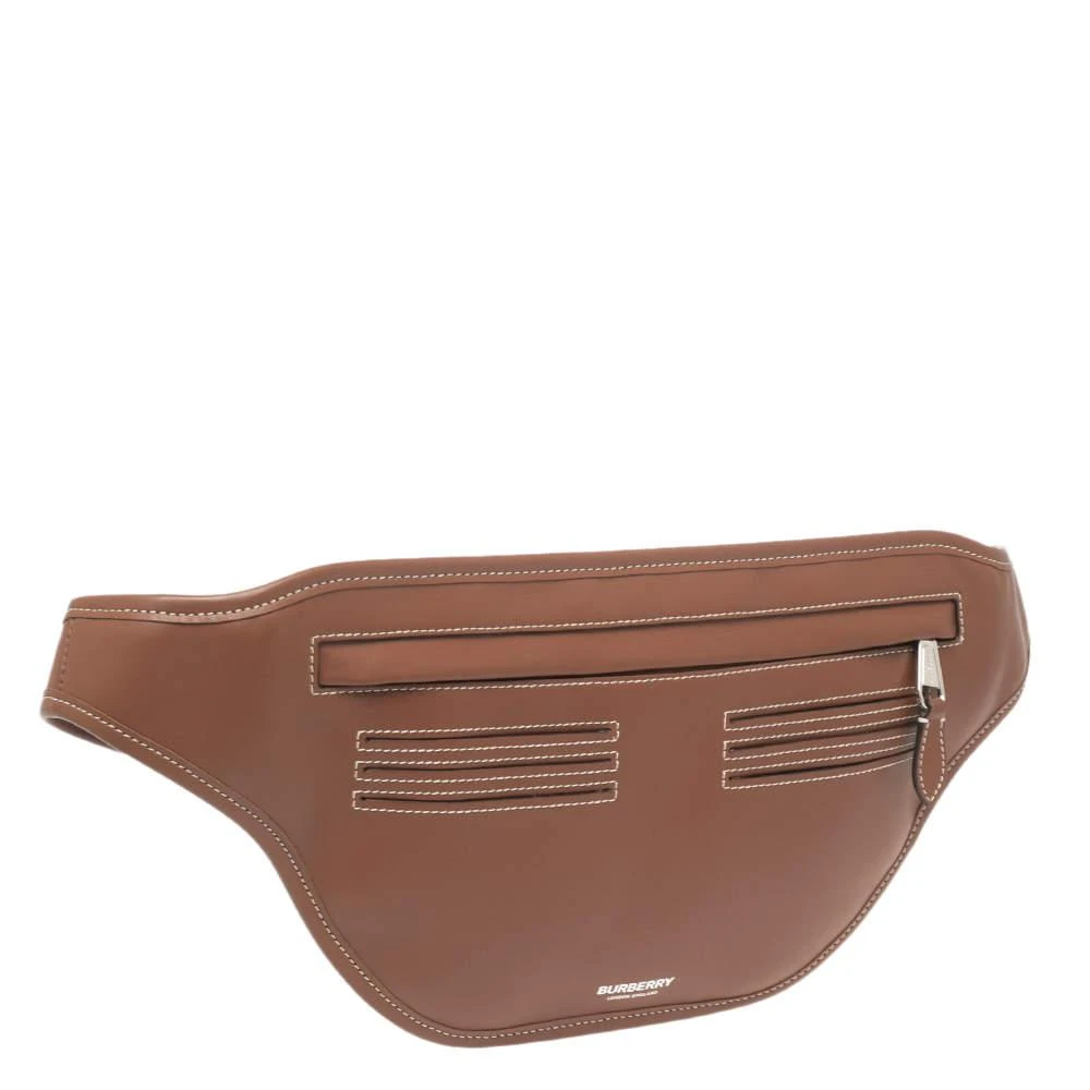 商品Burberry|Burberry Tan Leather Brummell Belt Bag,价格¥3772,第3张图片详细描述