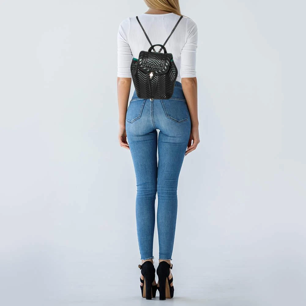 商品[二手商品] BVLGARI|Bvlgari Black Quilted Leather Serpenti Forever Backpack,价格¥9891,第2张图片详细描述