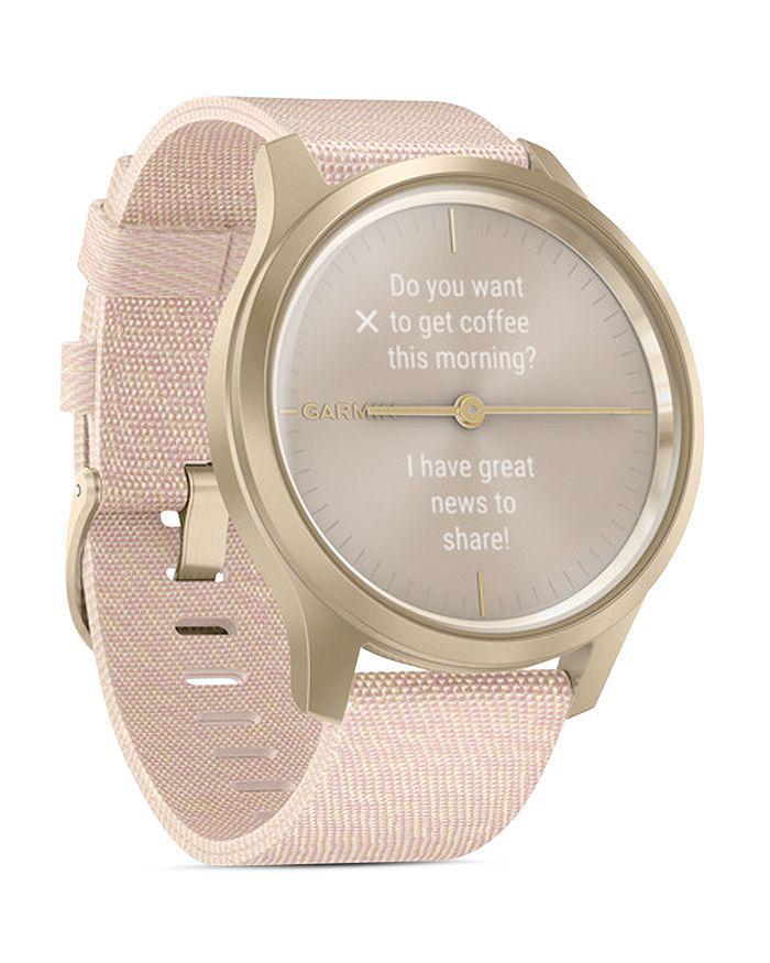 商品Garmin|Vivomove Style Blush Pink Nylon Strap Touchscreen Hybrid Smartwatch, 42mm,价格¥2632,第5张图片详细描述