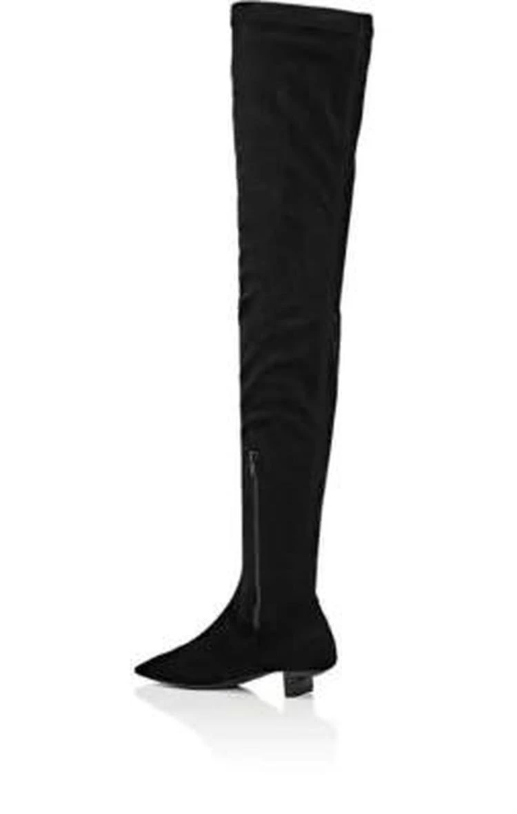 商品Stella McCartney|Sculpted-Heel Faux-Suede Over-The-Knee Boots,价格¥6955,第3张图片详细描述