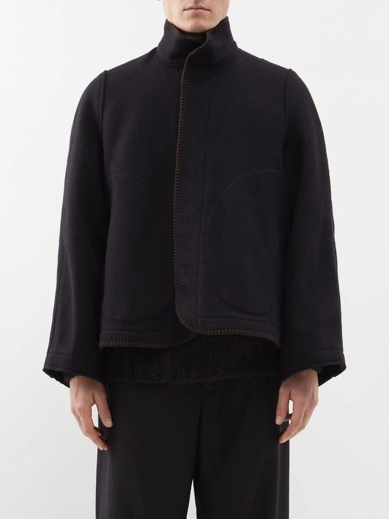 商品3MAN|Blanket-stitched wool-blend jacket,价格¥2675,第1张图片