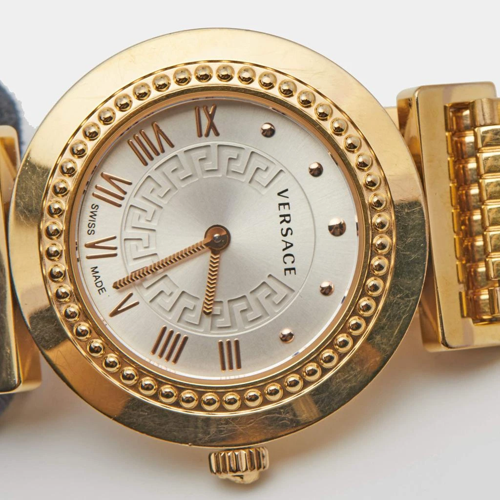 商品[二手商品] Versace|Versace Silver Rose Gold Plated Stainless Steel Vanity P5Q Women's Wristwatch 35 mm,价格¥3305,第4张图片详细描述