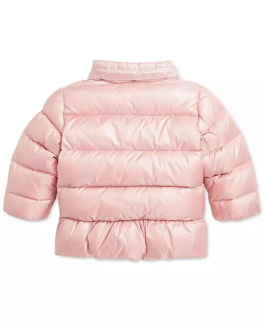 商品Ralph Lauren|Baby Metallic Peplum Bomber Coat,价格¥734,第2张图片详细描述