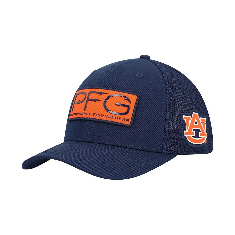 商品Columbia|Men's Navy Auburn Tigers PFG Hooks Flex Hat,价格¥184,第1张图片
