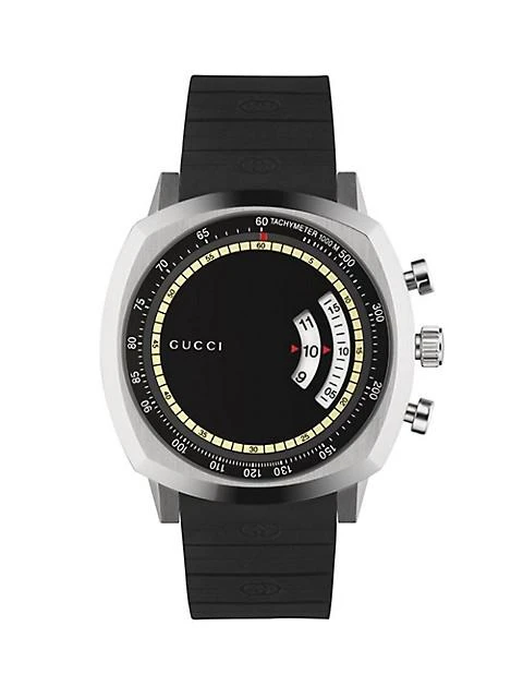 商品Gucci|Stainless Steel Rubber Strap Chronograph Watch,价格¥6190,第1张图片