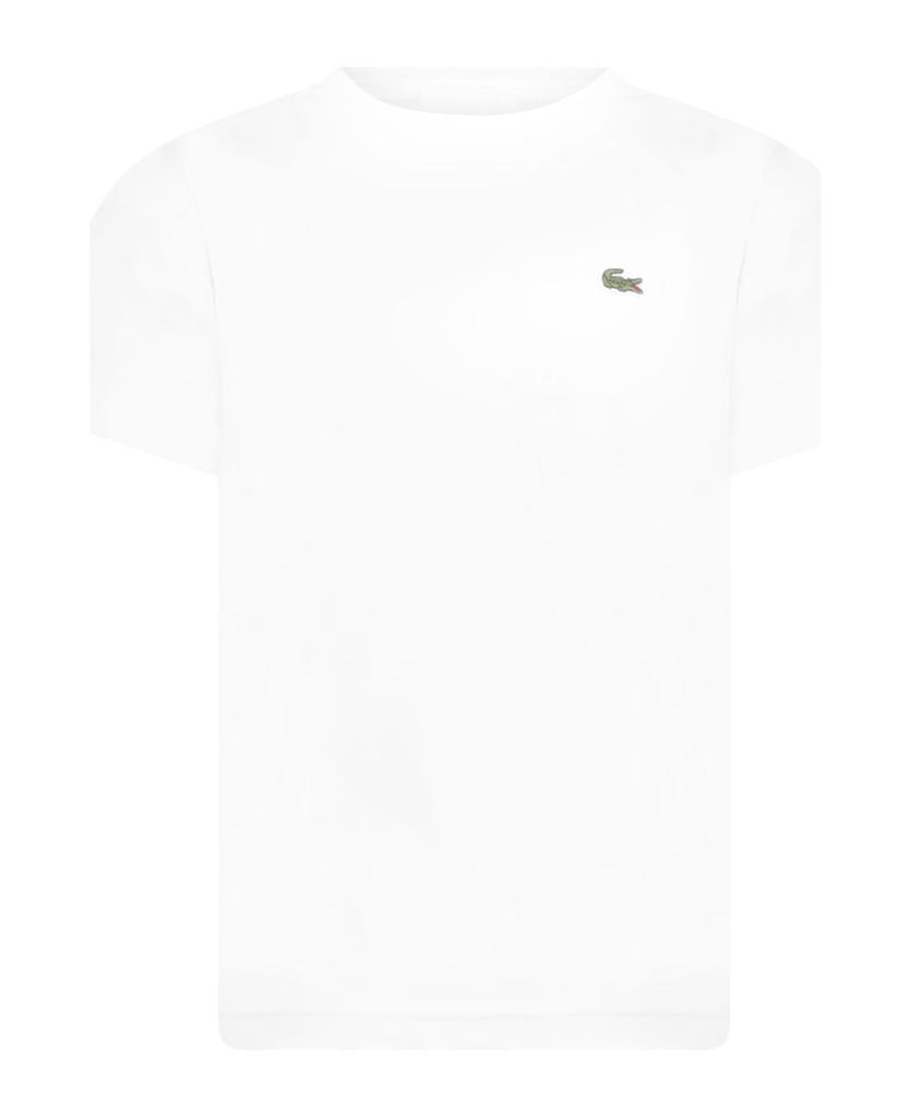 商品Lacoste|White T-shirt For Boy With Crocodile,价格¥529,第1张图片