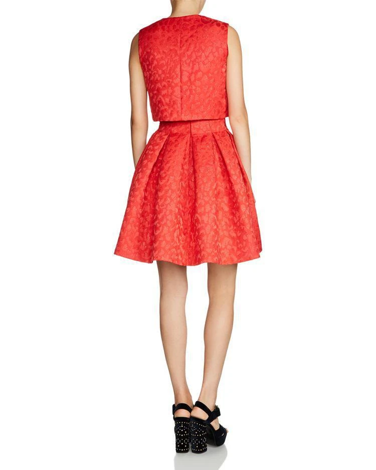 商品Maje|Roleo Fit-and-Flare Leopard Jacquard Mini Dress,价格¥1777,第2张图片详细描述