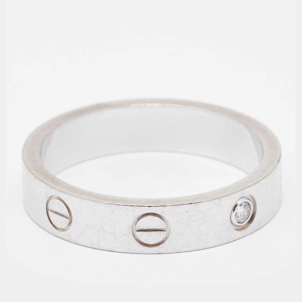 商品[二手商品] Cartier|Cartier Love 1 Diamond 18K White Gold Narrow Wedding Band Ring Size 53,价格¥6860,第4张图片详细描述