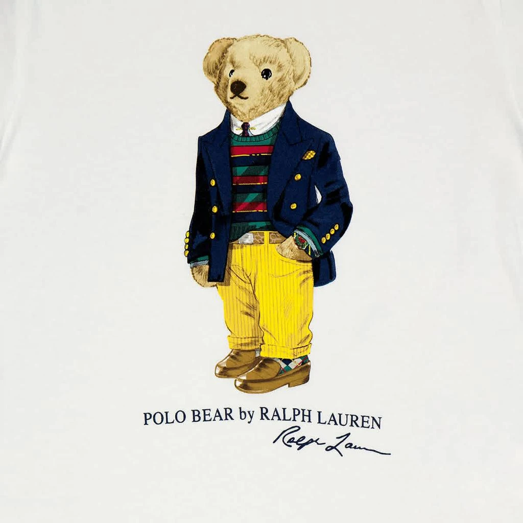 商品Ralph Lauren|Polo Ralph Lauren Boys White Cotton Polo Bear T-shirt, Size 4/4T,价格¥222,第3张图片详细描述